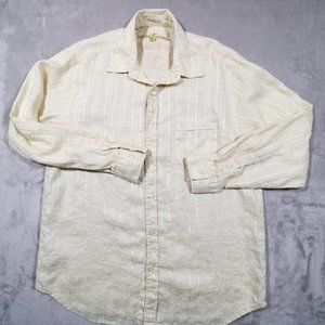 Tommy Bahama 100% linen long sleeve button up shirt M Men